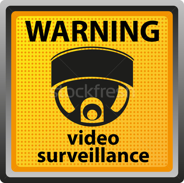 sign warning of surveillance camera Stock photo © konturvid