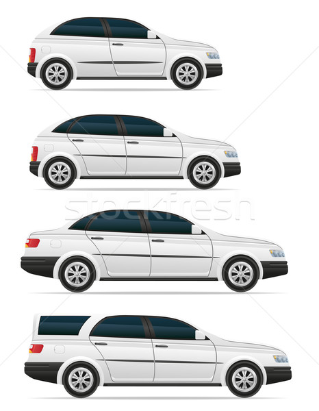 set icons passenger cars with different bodies vector illustrati Stock photo © konturvid