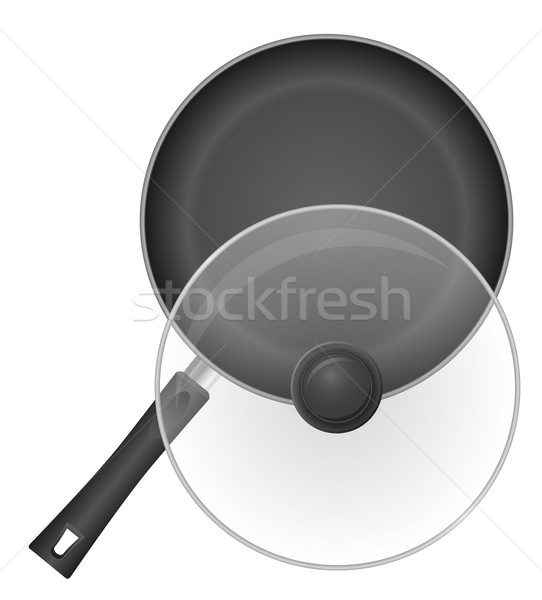 frying pan with a transparent cover vector illustration Stock photo © konturvid