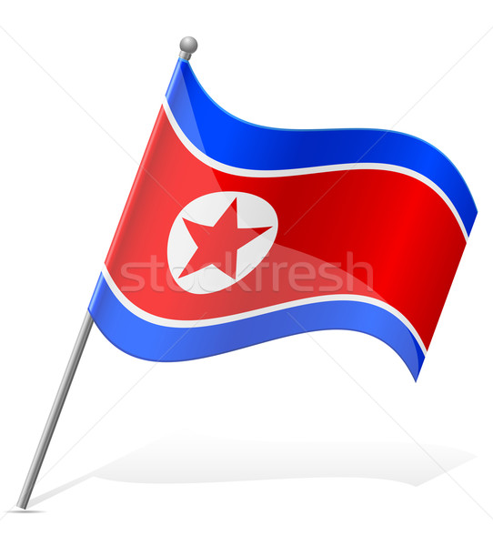 flag of North Korea vector illustration Stock photo © konturvid