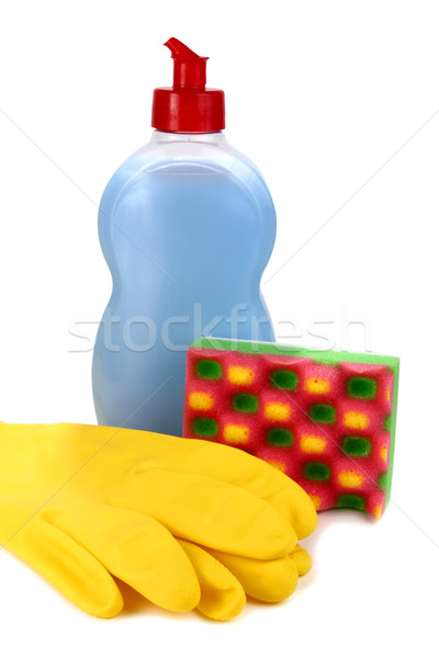 Obiecte spălat curăţenie in sus bucătărie casă Imagine de stoc © konturvid