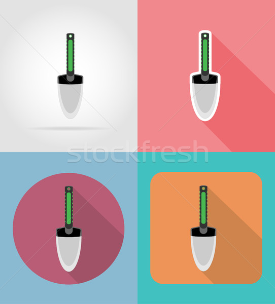 garden small shovel flat icons vector illustration Stock photo © konturvid