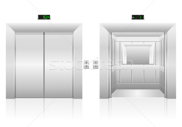 エレベーター 在庫 孤立した 白 建物 建設 ストックフォト © konturvid