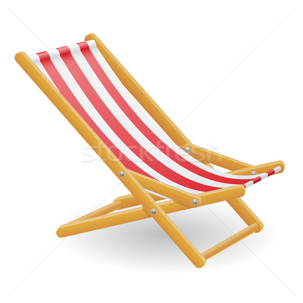 Leżak odizolowany biały plaży wody drzewo Zdjęcia stock © konturvid