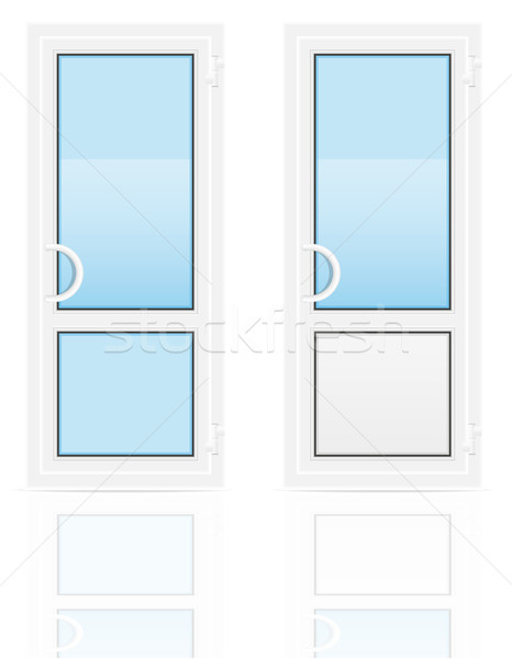 plastic transparent doors vector illustration Stock photo © konturvid