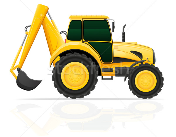 tractor with a bucket behind vector illustration Stock photo © konturvid