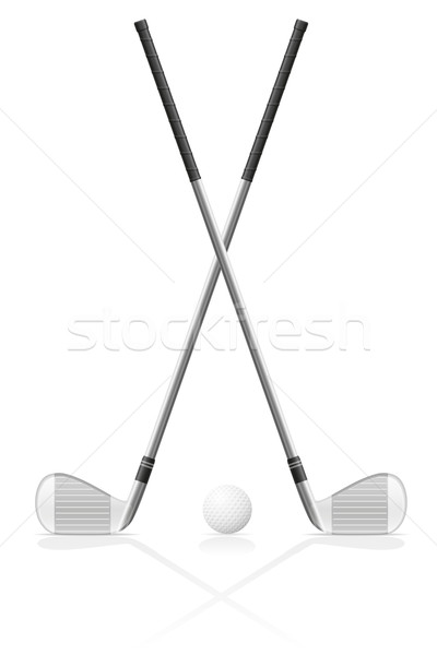 golf club and ball vector illustration Stock photo © konturvid