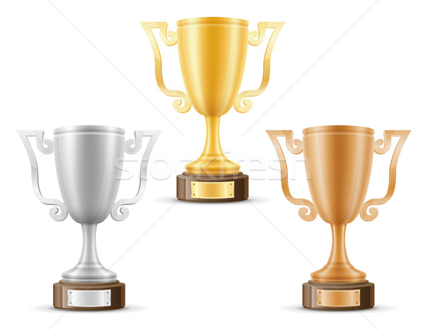 Csésze nyertes arany ezüst bronz stock Stock fotó © konturvid
