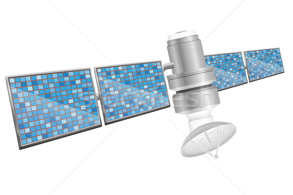 earth satellite sputnik vector illustration Stock photo © konturvid