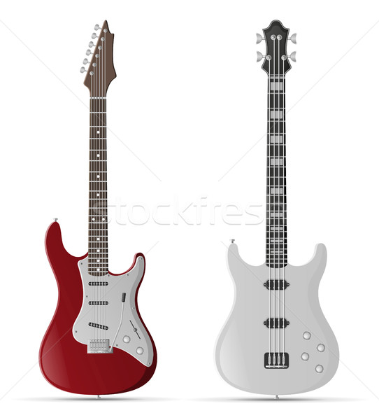 electric guitar stock vector illustration Stock photo © konturvid