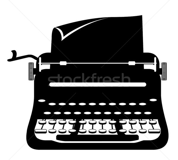 typewriter old retro vintage icon stock vector illustration Stock photo © konturvid