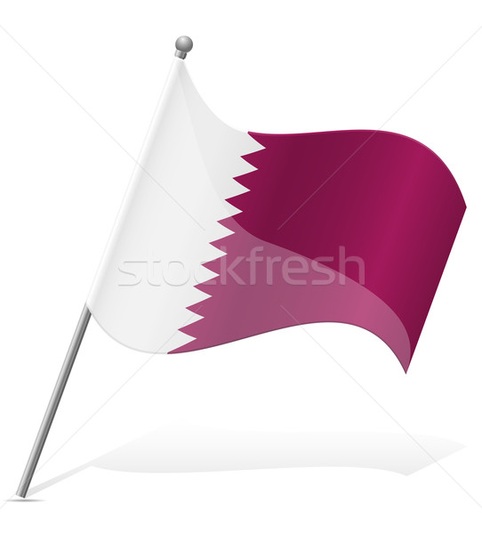 Bandera Katar aislado blanco mundo tierra Foto stock © konturvid