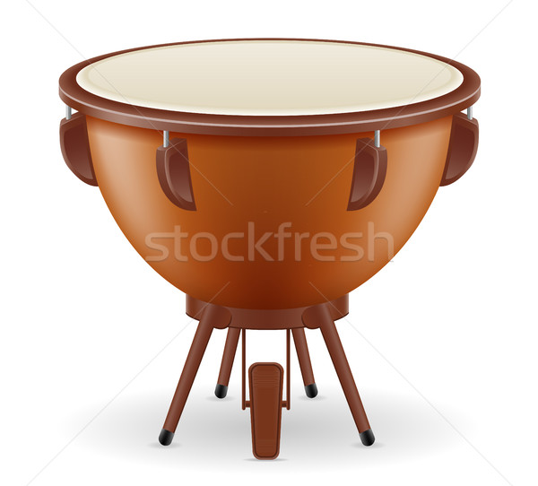 timpani drum musical instruments stock vector illustration Stock photo © konturvid