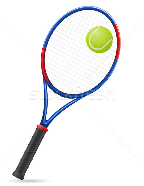 Raquette de tennis balle sport succès net tribunal [[stock_photo]] © konturvid