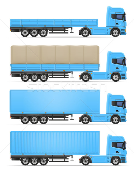 truck semi trailer vector illustration Stock photo © konturvid