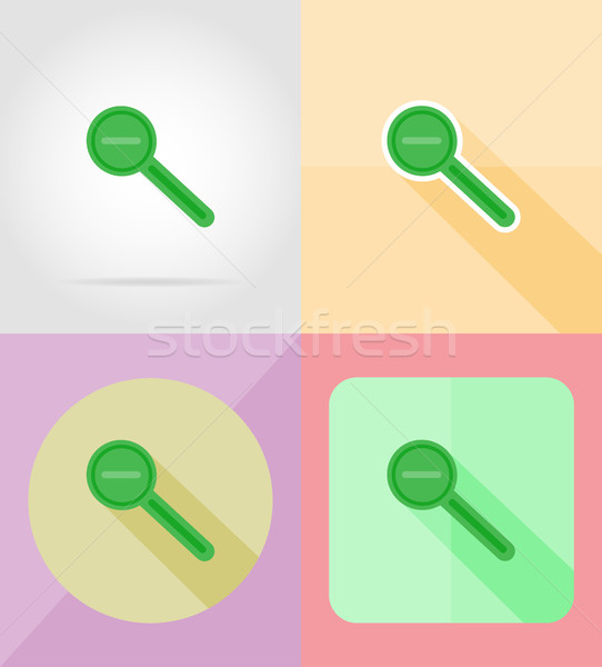 magnifier increase and decrease for design flat icons vector ill Stock photo © konturvid