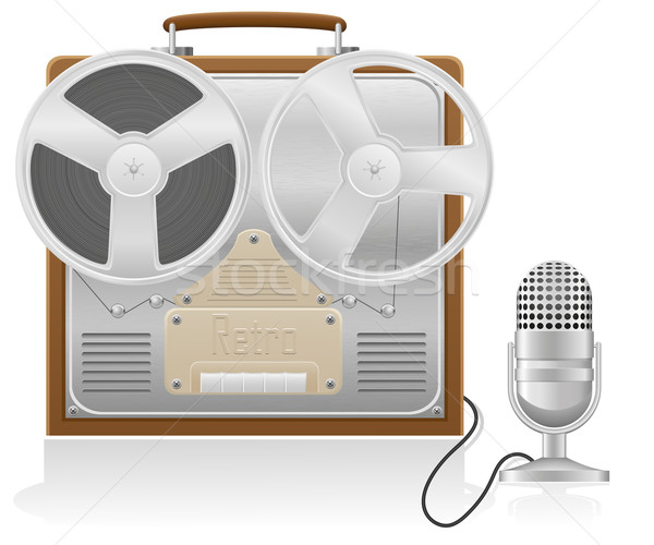 Stock photo: old recorder vector illustration