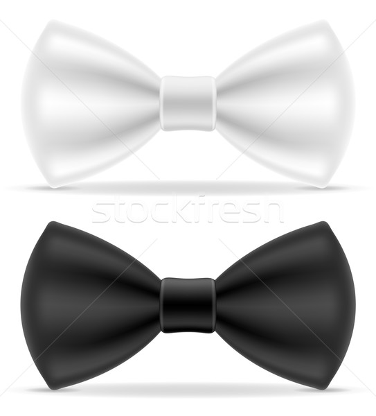 black and white bow tie for men a suit vector illustration Stock photo © konturvid