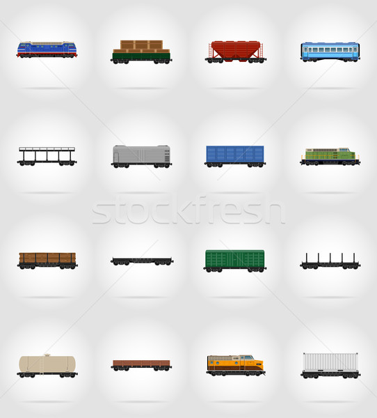 [[stock_photo]]: Icônes · chemin · de · fer · train