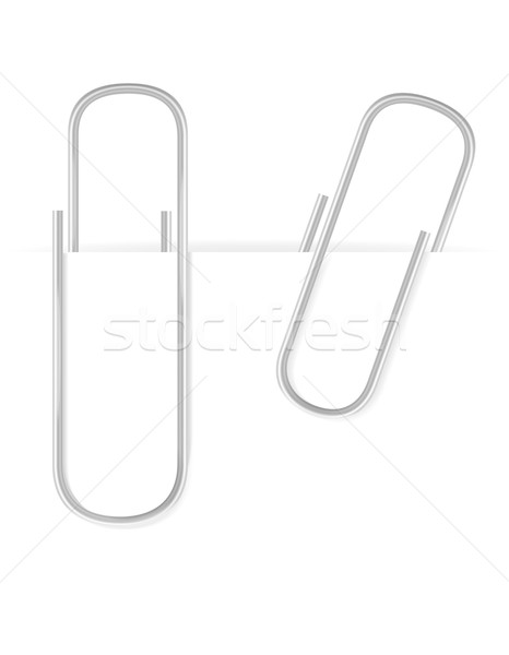 stationary paper clip stock vector illustration Stock photo © konturvid