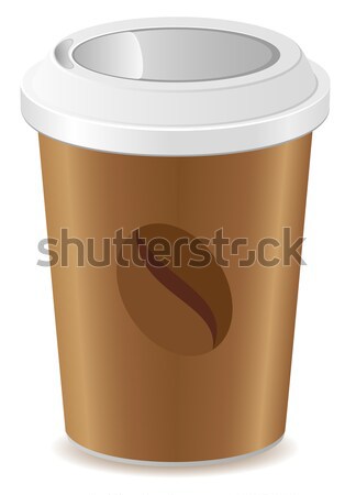 Papel copo café isolado branco fundo Foto stock © konturvid