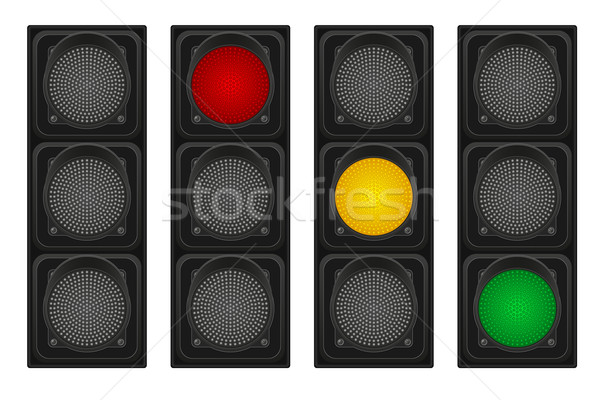 traffic lights for cars vector illustration Stock photo © konturvid