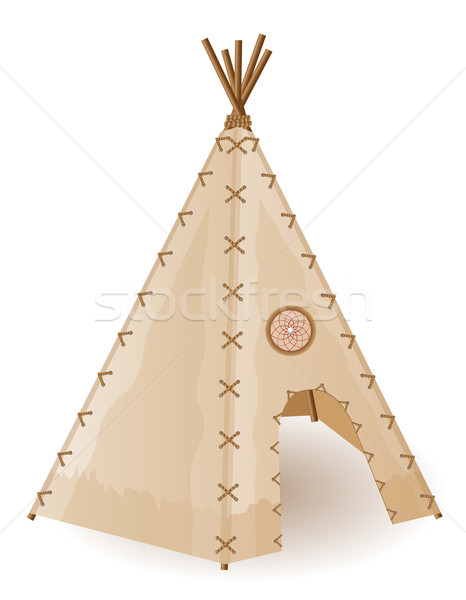 wigwam indians vector illustration Stock photo © konturvid