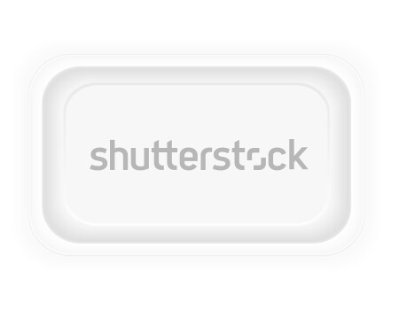 white plastic container packaging for food vector illustration Stock photo © konturvid