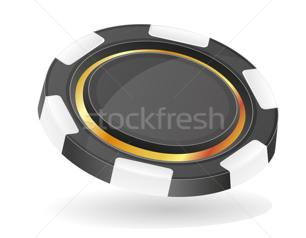 black casino chips vector illustration Stock photo © konturvid