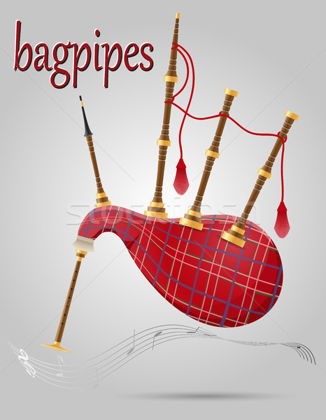 bagpipes wind musical instruments stock vector illustration Stock photo © konturvid