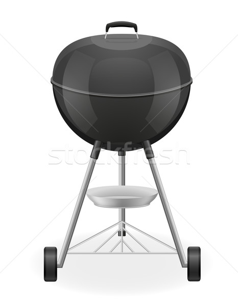 Grill odizolowany biały żywności kuchnia czarny Zdjęcia stock © konturvid