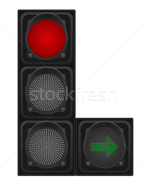 traffic lights for cars vector illustration Stock photo © konturvid