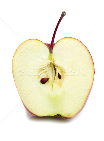 Alma érett piros alma izolált fehér étel Stock fotó © konturvid