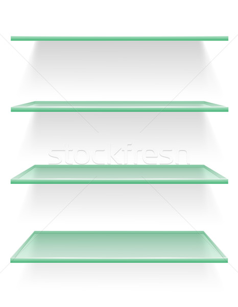 átlátszó üveg polc izolált fehér könyv Stock fotó © konturvid
