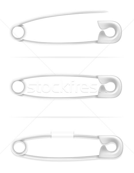 Stock photo: safety pin stock vector illustration