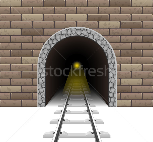 ストックフォト: 鉄道 · トンネル · 孤立した · 白 · 橋 · 地下鉄