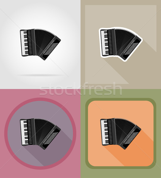 accordion flat icons vector illustration Stock photo © konturvid