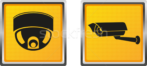 icons video surveillance camera for design vector illustration Stock photo © konturvid