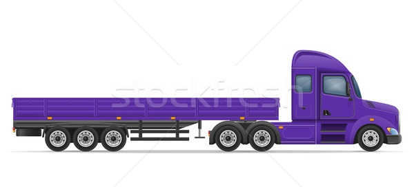 truck semi trailer for transportation of goods vector illustrati Stock photo © konturvid