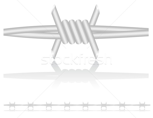 barbed wire vector illustration Stock photo © konturvid