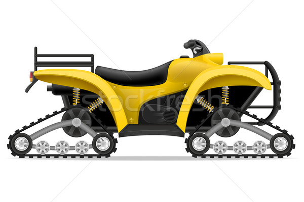 atv motorcycle on four tracks off roads vector illustration Stock photo © konturvid