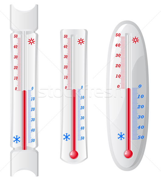 Thermometer Aufnahme Temperatur Straße Sommer Winter Stock foto © konturvid