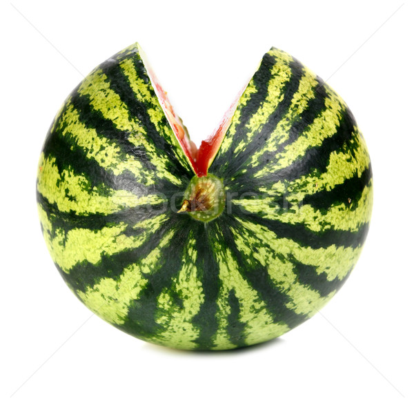 [[stock_photo]]: Pastèque · isolé · blanche · fruits · fond · vert