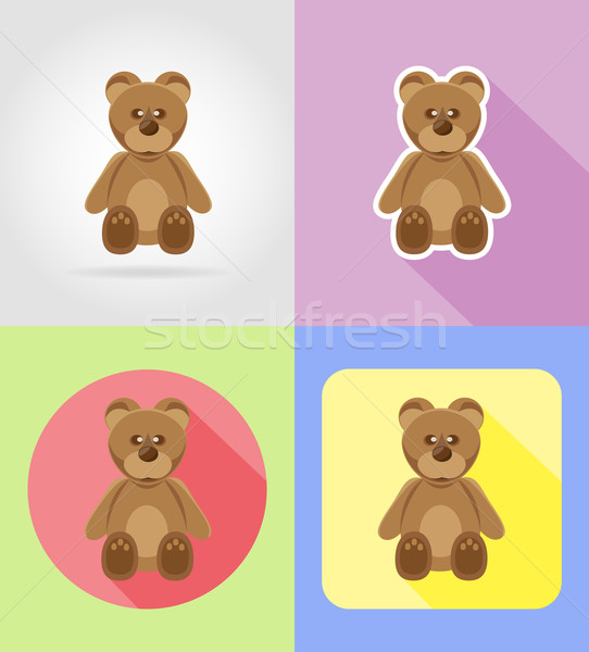 baby toys and accessories flat icons vector illustration Stock photo © konturvid
