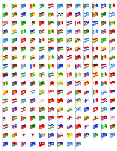 set icons flags of the world countries vector illustration Stock photo © konturvid