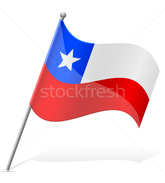 flag of Chile vector illustration Stock photo © konturvid