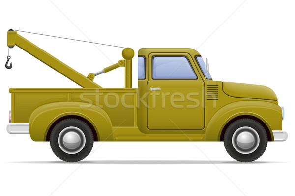 old retro car pickup vector illustration Stock photo © konturvid