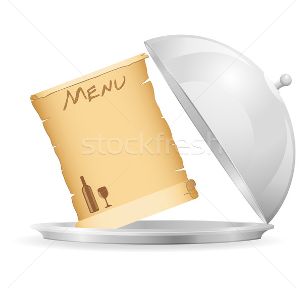 Stockfoto: Icon · embleem · restaurant · geïsoleerd · witte · voedsel