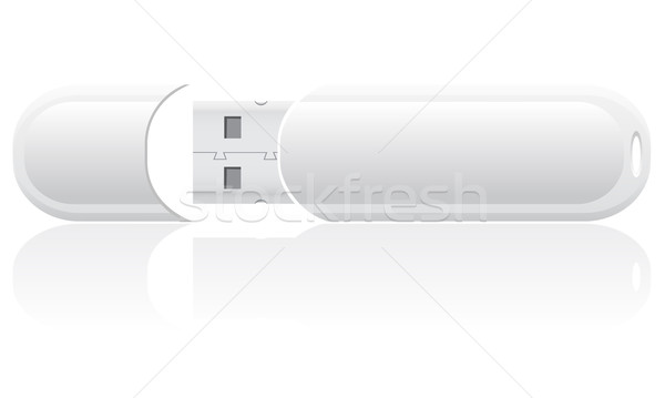 Fehér usb villanás izolált technológia hálózat Stock fotó © konturvid
