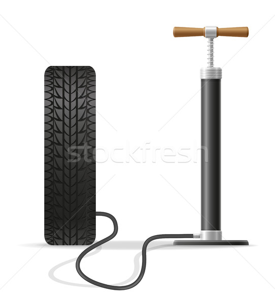 car hand air pump stock vector illustration Stock photo © konturvid